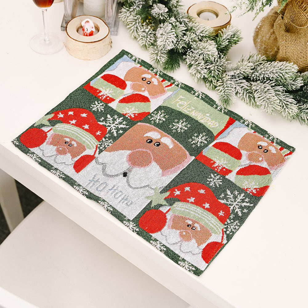 Assorted 2-Piece Christmas Placemats Santa One Size