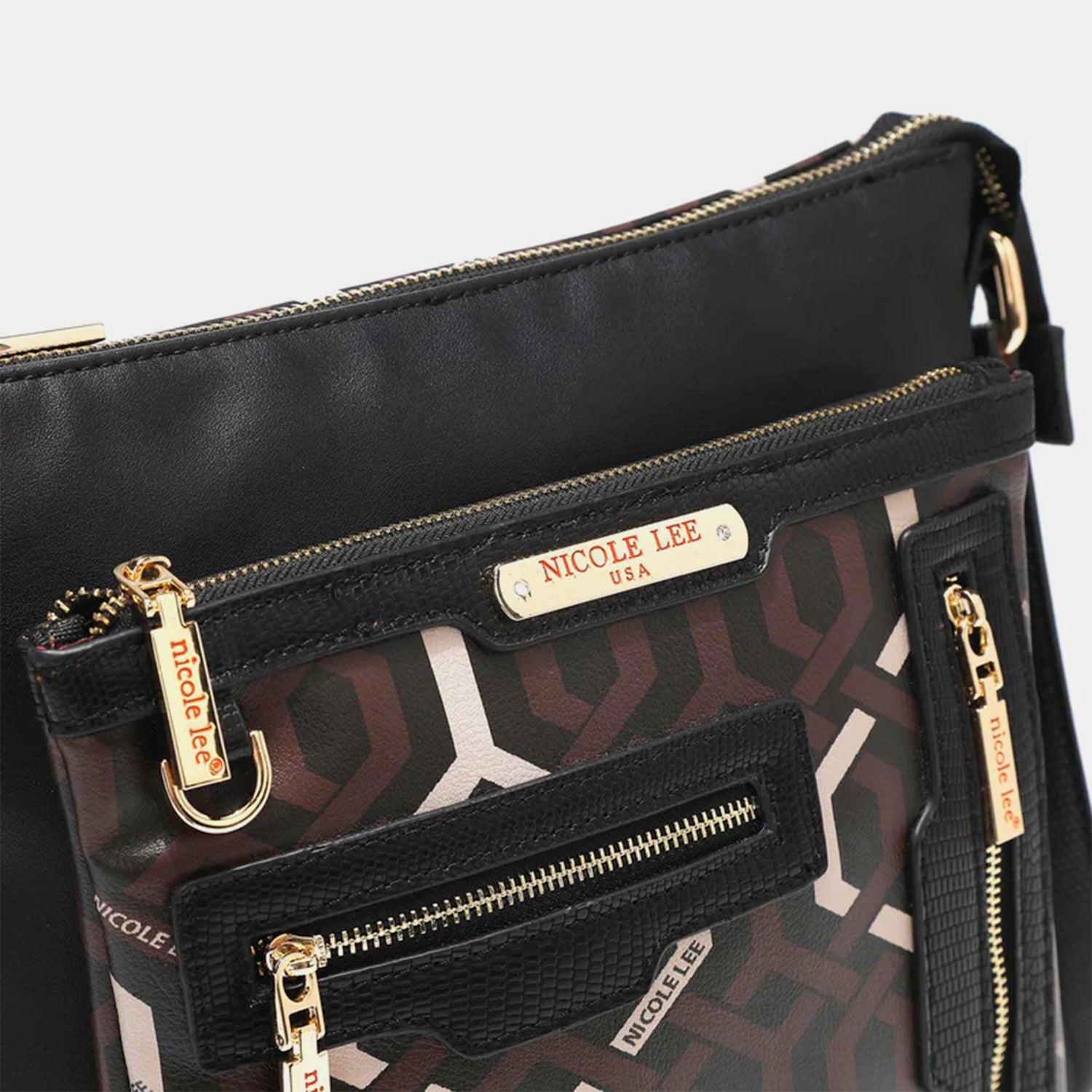 Nicole Lee USA Geometric Pattern Crossbody Bag - Thandynie