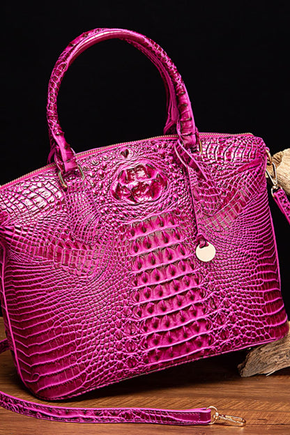 PU Leather Handbag Cerise One Size