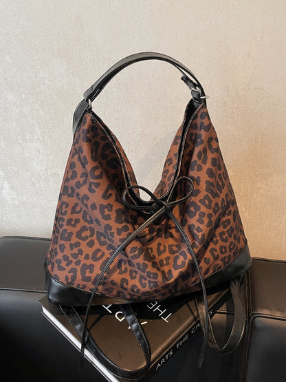 Leopard Dual Purpose Crossbody Bag Chocolate One Size