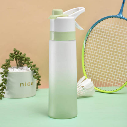 Spray Water Bottle For Girls Outdoor Sport Fitness Water Cup Large Capacity Spray Bottle Drinkware Travel Bottles Kitchen Gadgets PCgreen