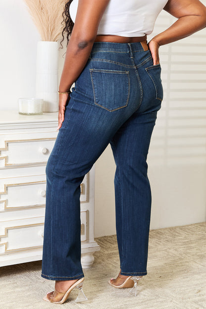 Judy Blue Full Size Elastic Waistband Slim Bootcut Jeans