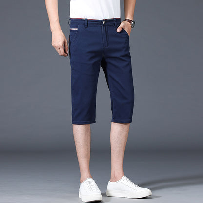 Men's Slim-fitting Mid-waist Summer Thin Casual Pants 8009WL Blue