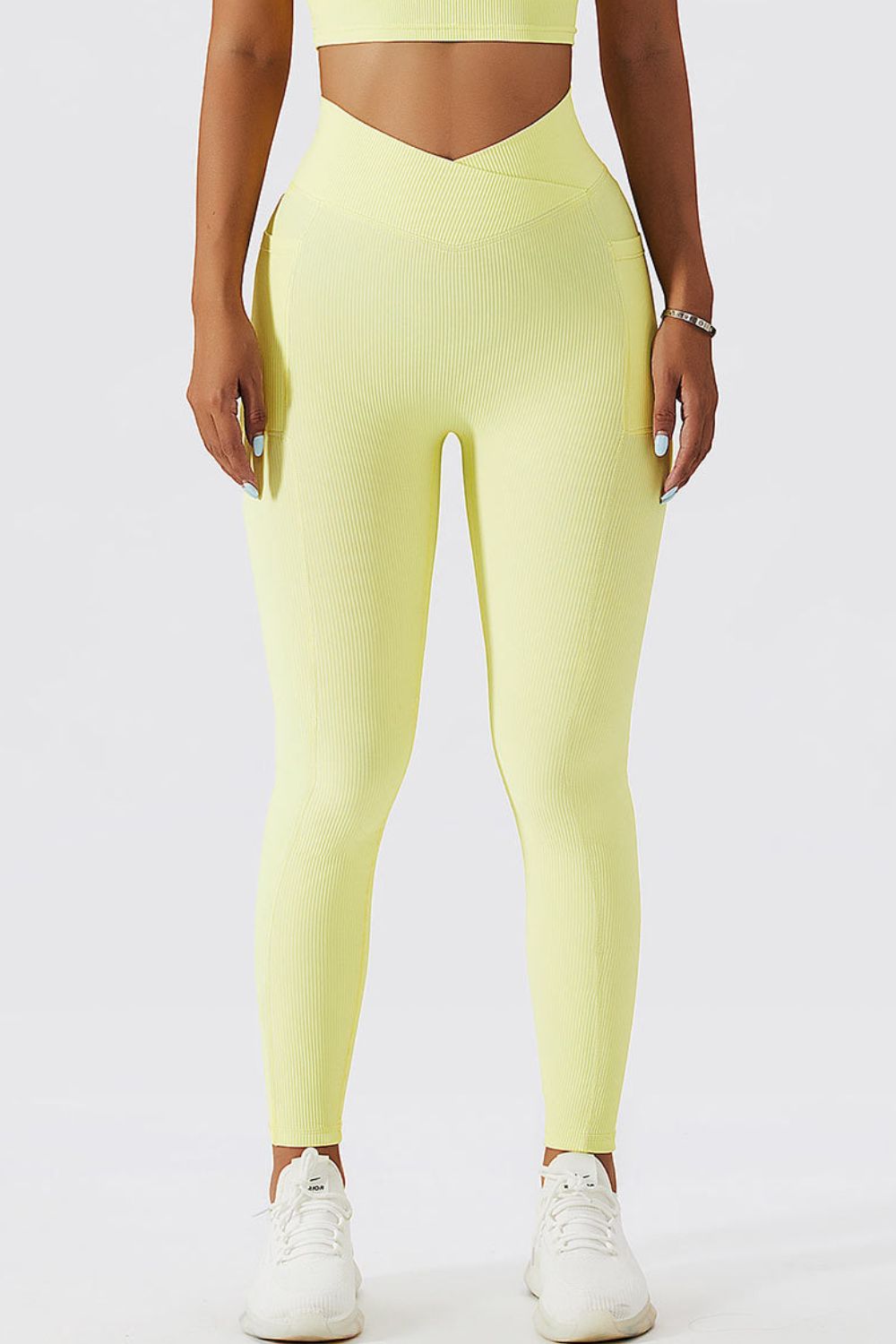 Basic Bae Crossover Waist Active Leggings Sage