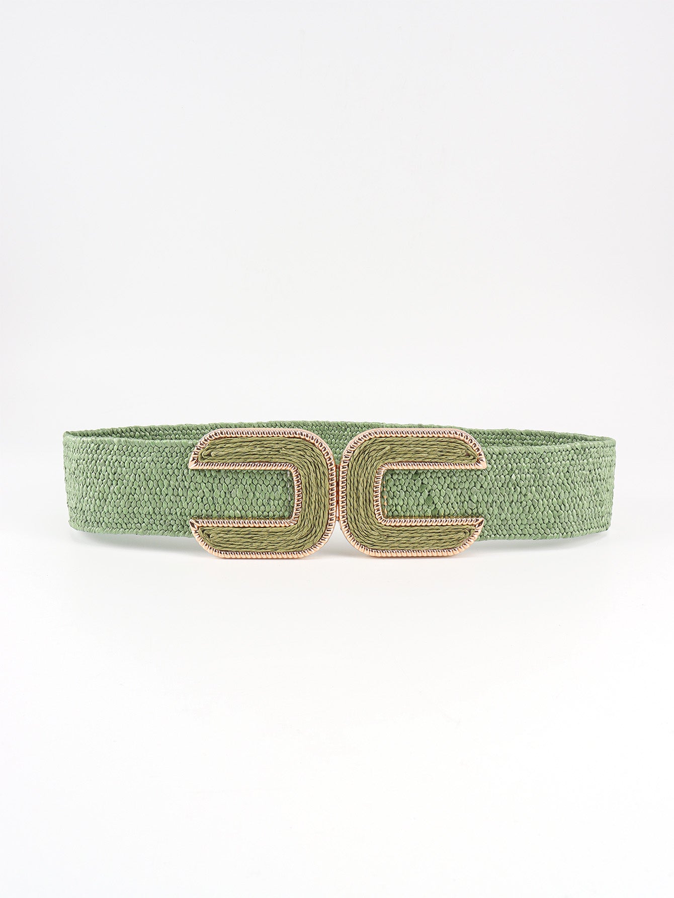 Wide Braid Belt Light Green One Size