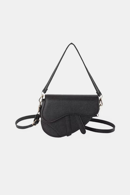 Zenana Zenana Crossbody Saddle Bag Black One Size