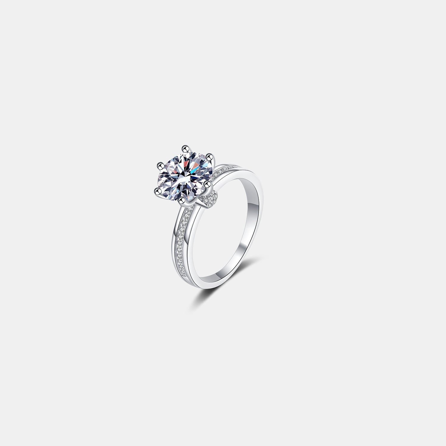 3 Carat Moissanite 925 Sterling Silver Ring Silver