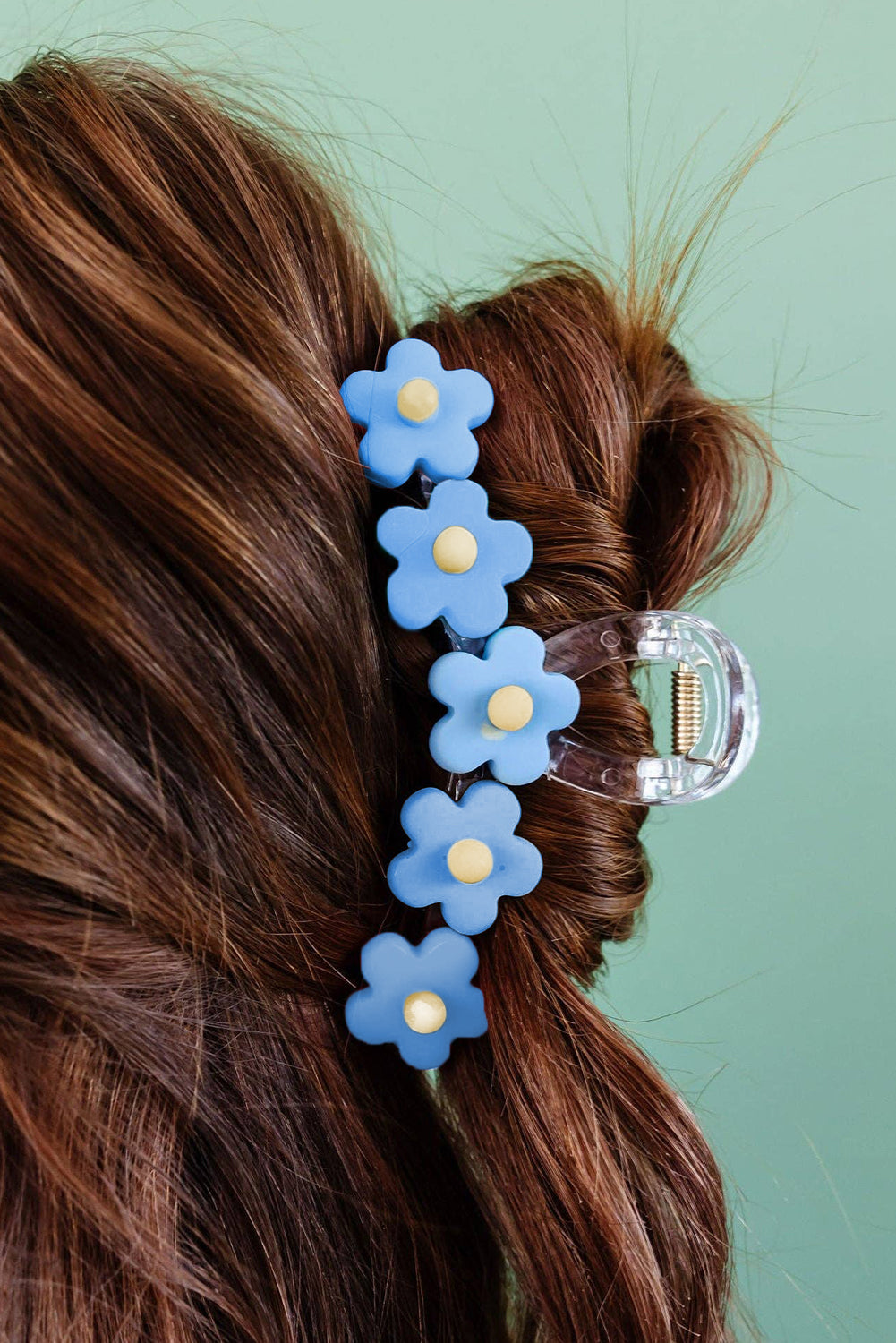 Light Blue Flowers Cute Hair Claw Clip