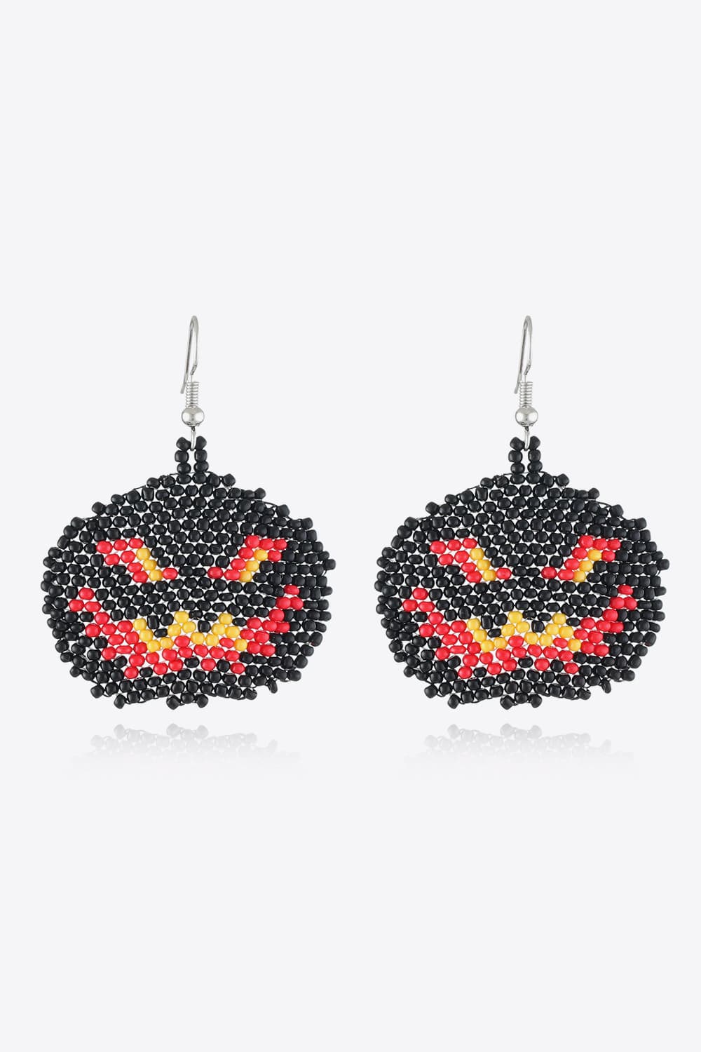 Halloween Theme Earrings Black Pumpkin One Size