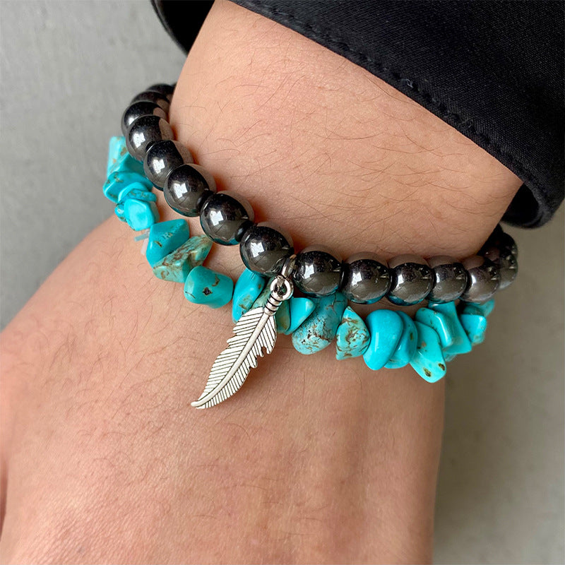 Turquoise Alloy Bracelet Style A One Size