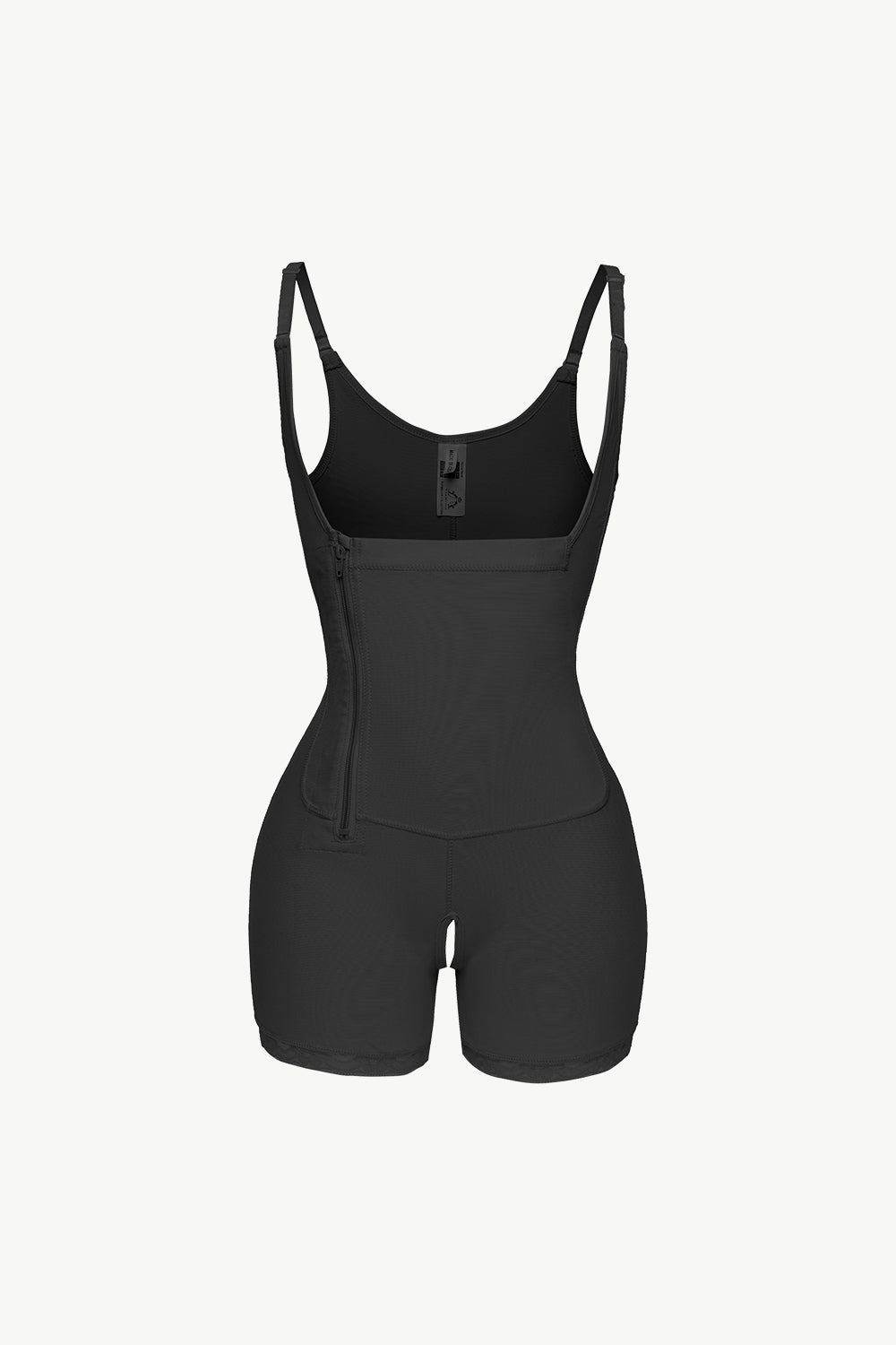 Full Size Side Zipper Under-Bust Shaping Bodysuit Black