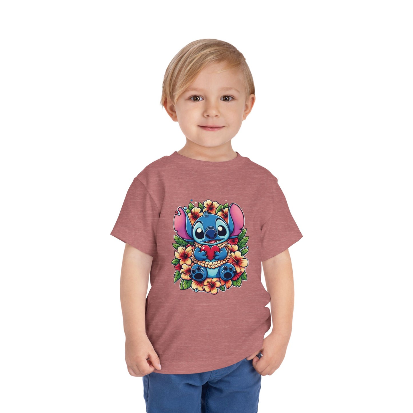 Toddler Tee, Lilo & Stitch Design, Stitch Lei Heart, Kids Shirt, Baby Tshirt, Children Clothing, Disney Gift, Ohana Love, Family Outfit