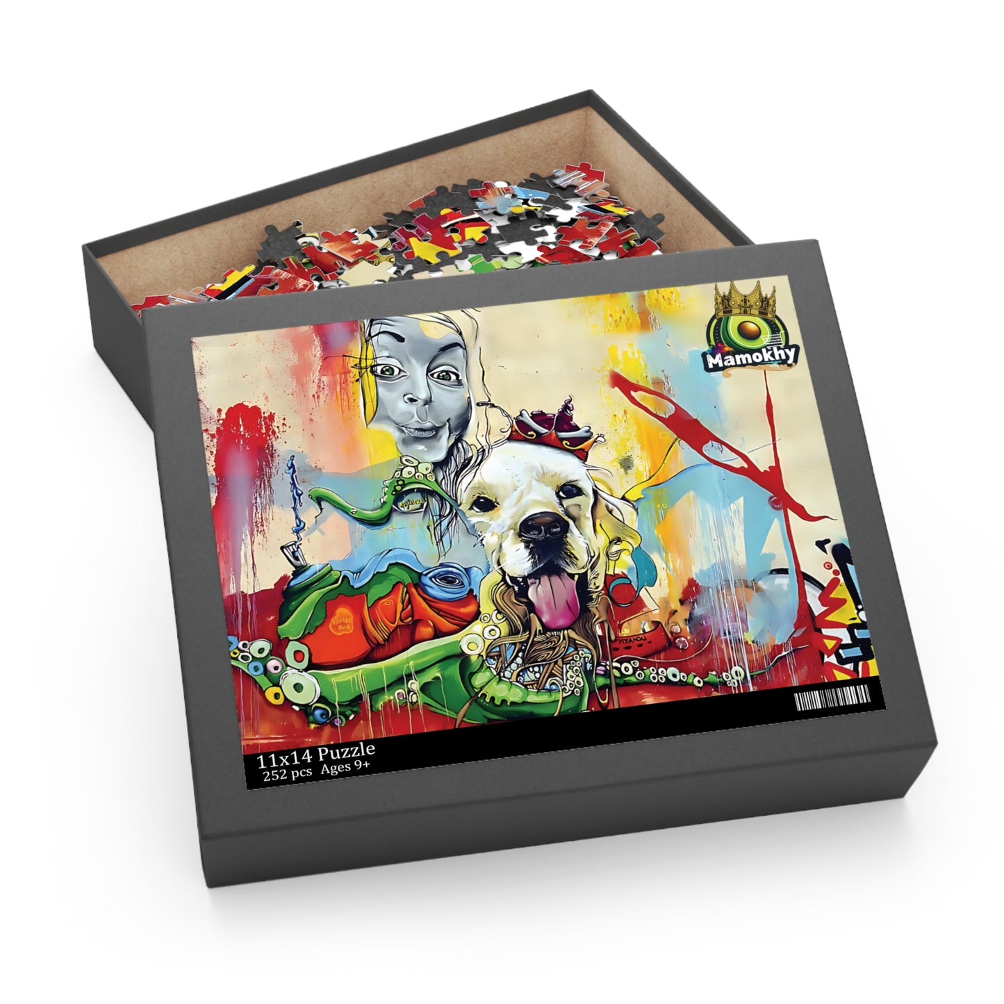 Puzzle - Street Art Dog and Funny Face, Multicolor - 252-Pieces