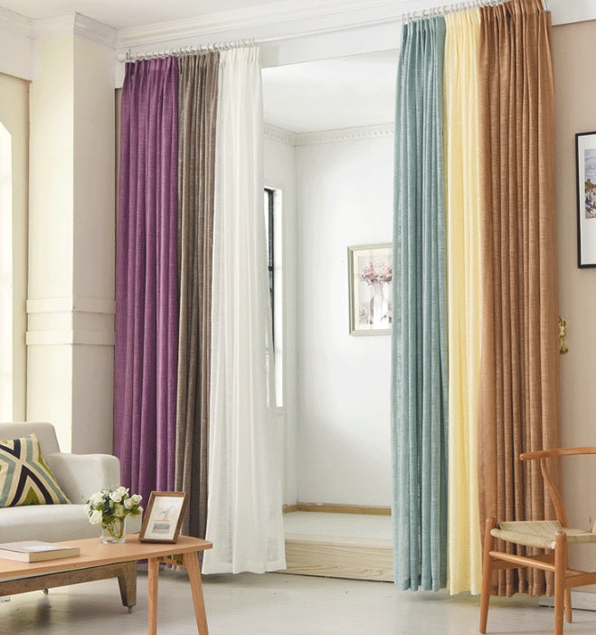 Elegant Linen Curtains – Half Shading & Decorative Cotton Curtains for Various Window Types