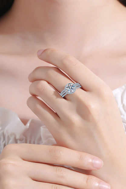 Sterling Silver Moissanite Ring