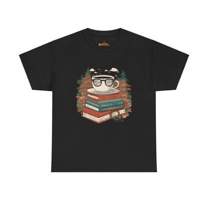 Bibliophile's Bliss Unisex Cotton Tee – Perfect for Book Lovers, Soft and Durable Black