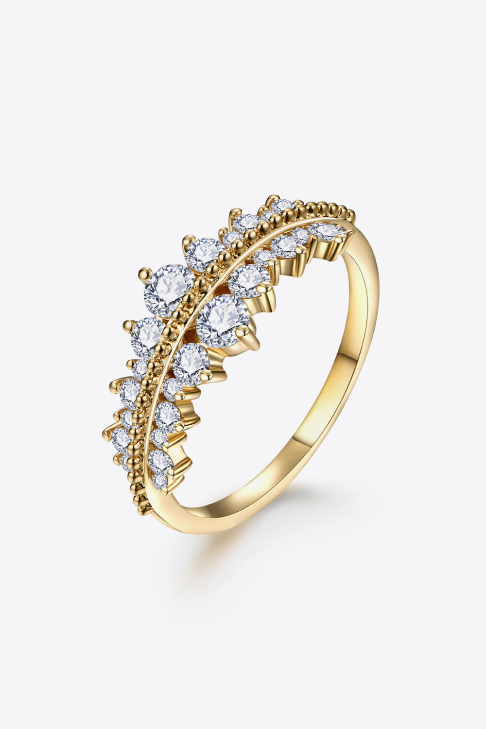 Moissanite 925 Sterling Silver Ring Gold