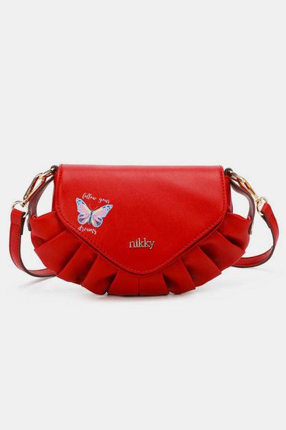 Nicole Lee USA Graphic Crossbody Bag Red One Size