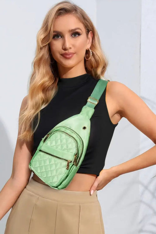 Fame Multi-Layer Zipper Crossbody Bag SA One Size