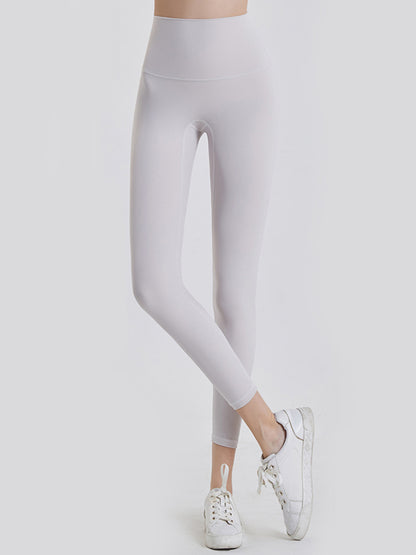 Wide Waistband Sports Leggings White