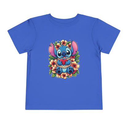 Toddler Tee, Lilo & Stitch Design, Stitch Lei Heart, Kids Shirt, Baby Tshirt, Children Clothing, Disney Gift, Ohana Love, Family Outfit True Royal