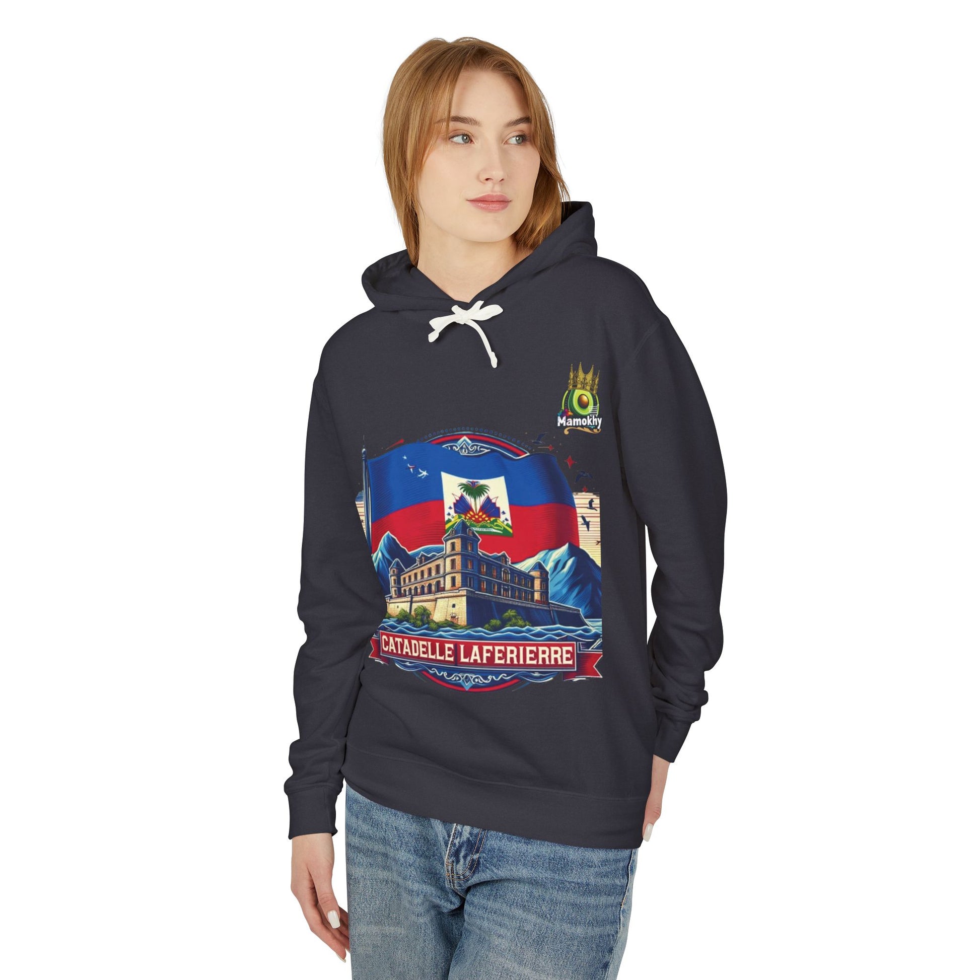 Citadelle Laferrière Haitian Pride Hoodie – Custom Hooded Sweatshirt with Flag Illustration