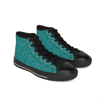 Teal Fusion High-Tops - Men's Classic Sneakers Black sole