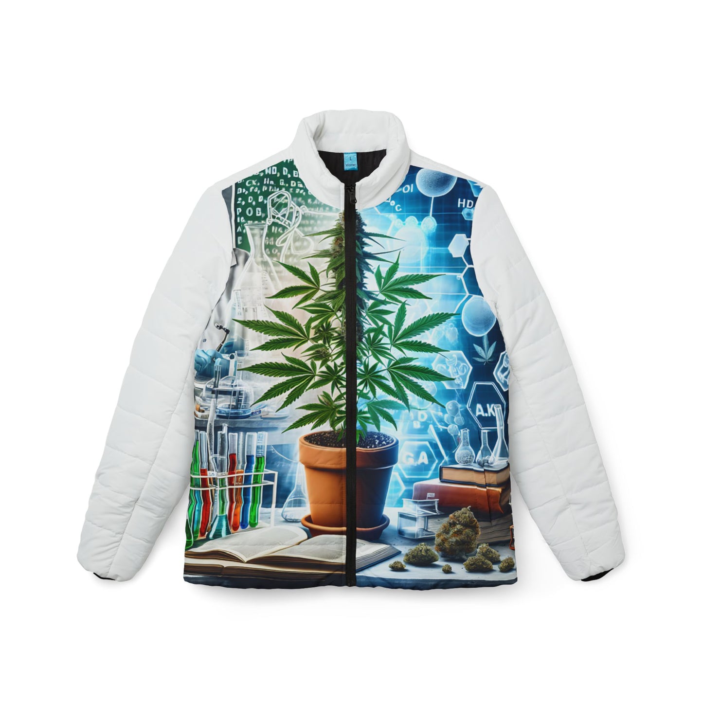 Weed and Science Lovers - Women’s Puffer Jacket (AOP) 3XL