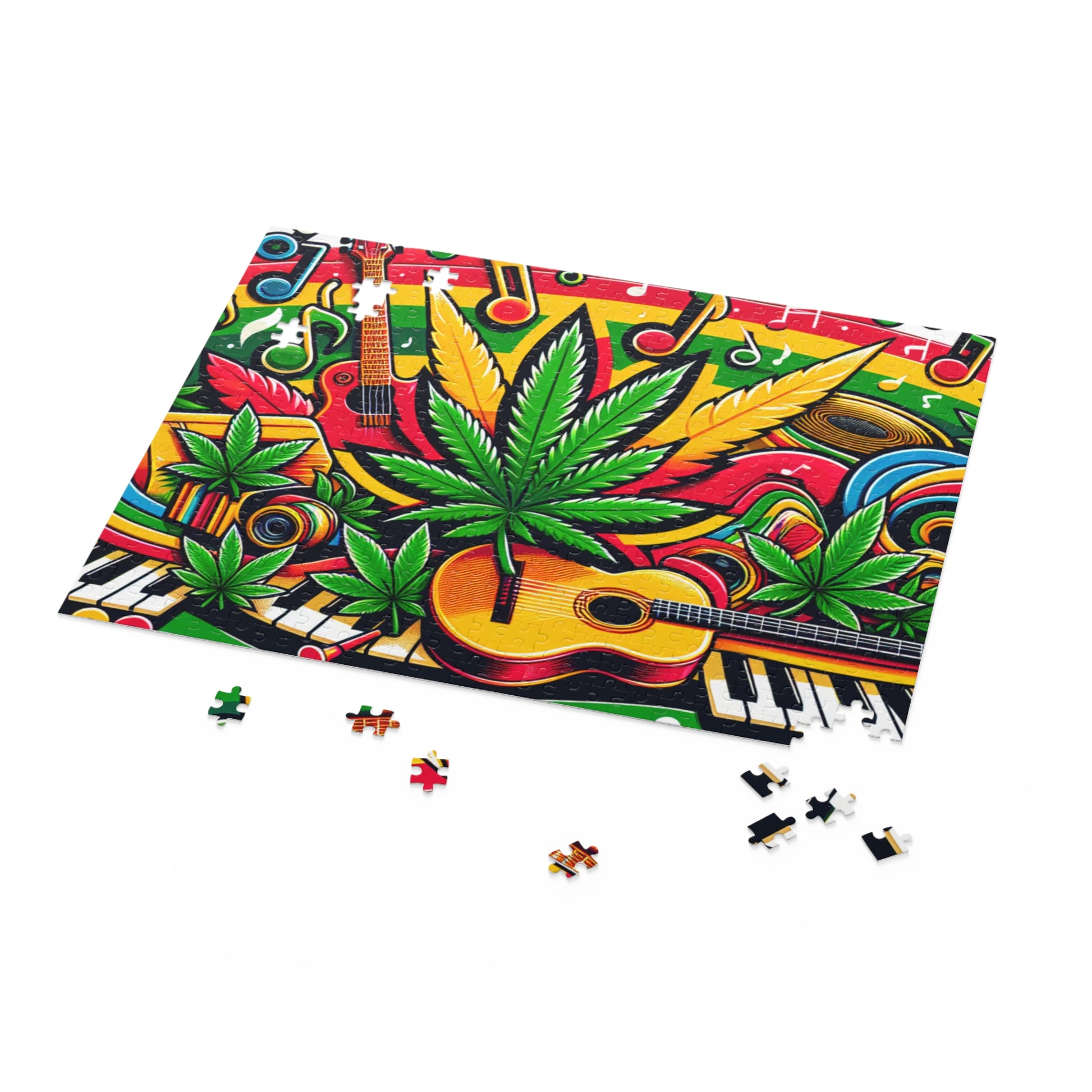 Harmony in Green Puzzle – Custom 120, 252, 500-Piece Options with Gift-Ready Packaging