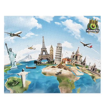 Travel Puzzle – Custom 120, 252, 500-Piece Options with Gift-Ready Packaging 20" × 16" (500 pcs)