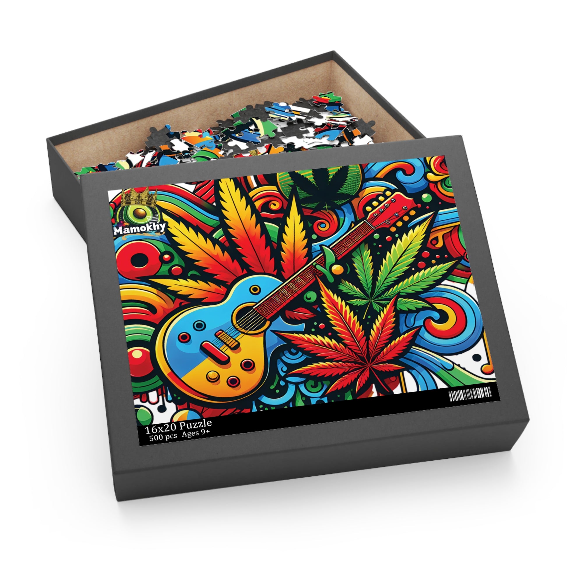 Musical Herb Vibes Puzzle - Custom 120, 252, 500-Piece Options in Gift-Ready Packaging, Jigsaw Puzzle, Relaxing Puzzle, Entertainment Game,