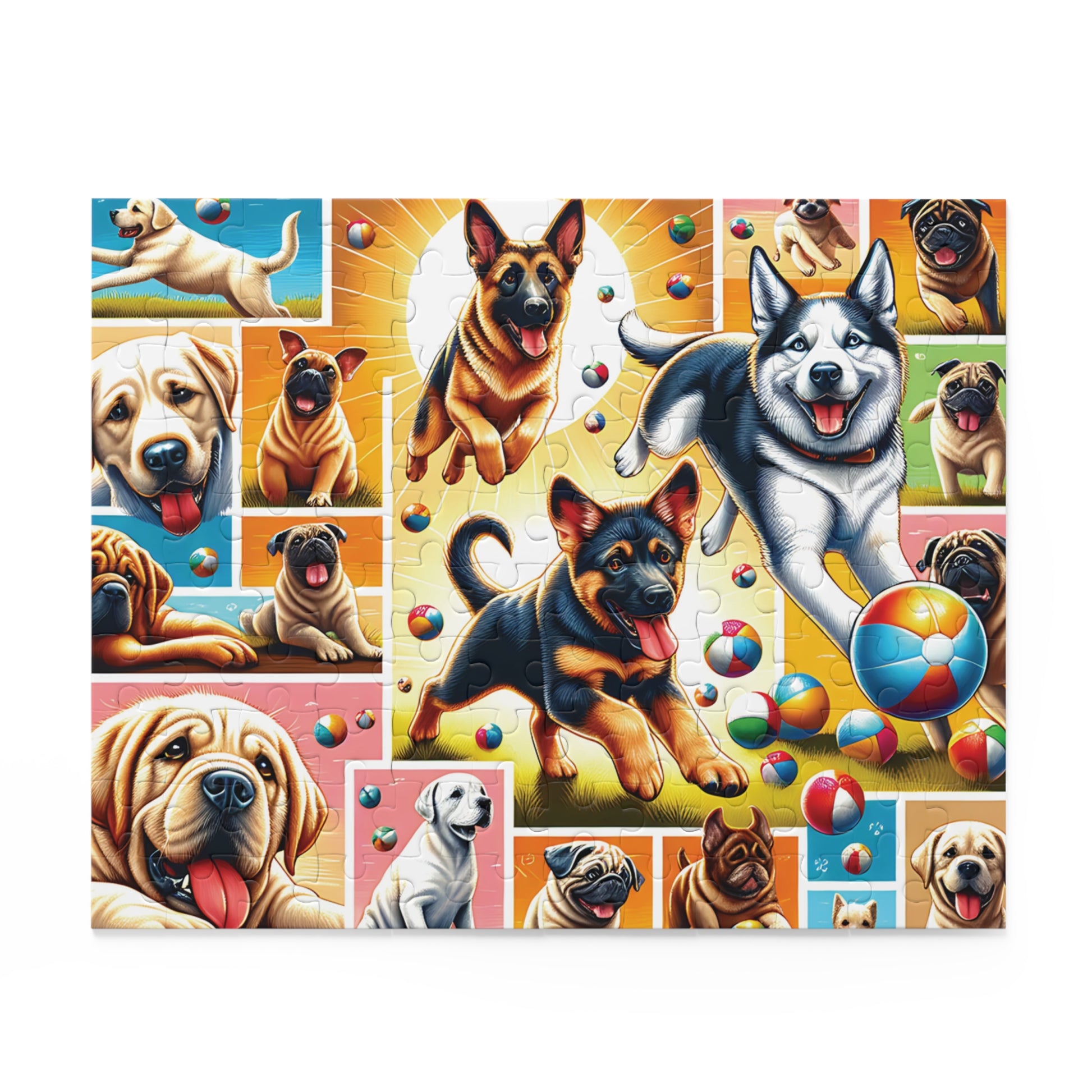 Puppy Puzzle (120, 252, 500-Piece) 10" × 8" (120 pcs)