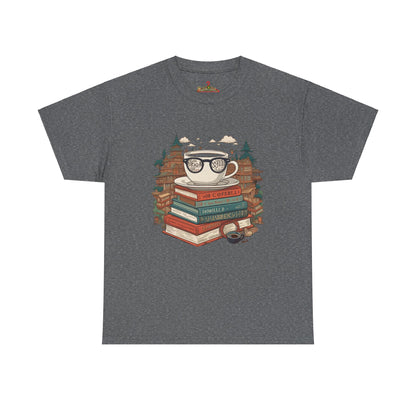 Bibliophile's Bliss Unisex Cotton Tee – Perfect for Book Lovers, Soft and Durable Graphite Heather