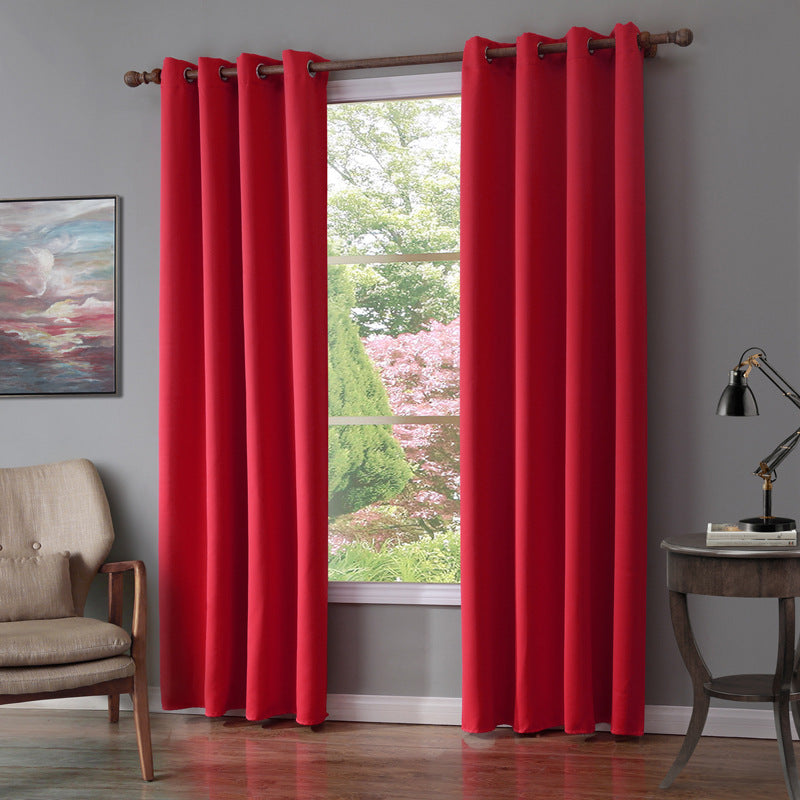 Oxford Cloth Curtains – Red Bedroom Shade Cloth