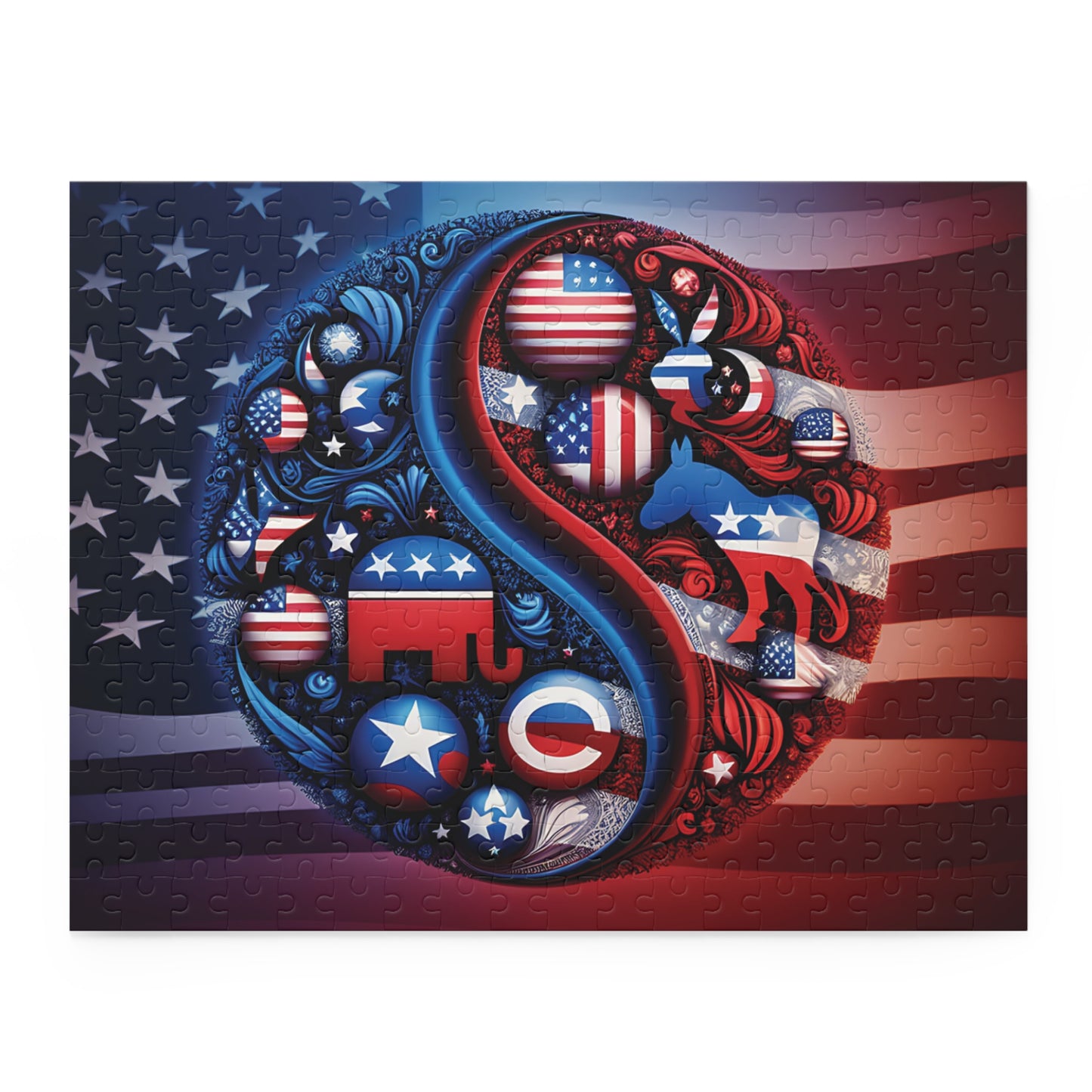 Patriotic Pride Jigsaw Puzzle (120, 252, 500-Piece) 14" × 11" (252 pcs)