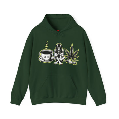 Cool Vibes - Unisex Heavy Blend™ Hooded Sweatshirt Forest Green