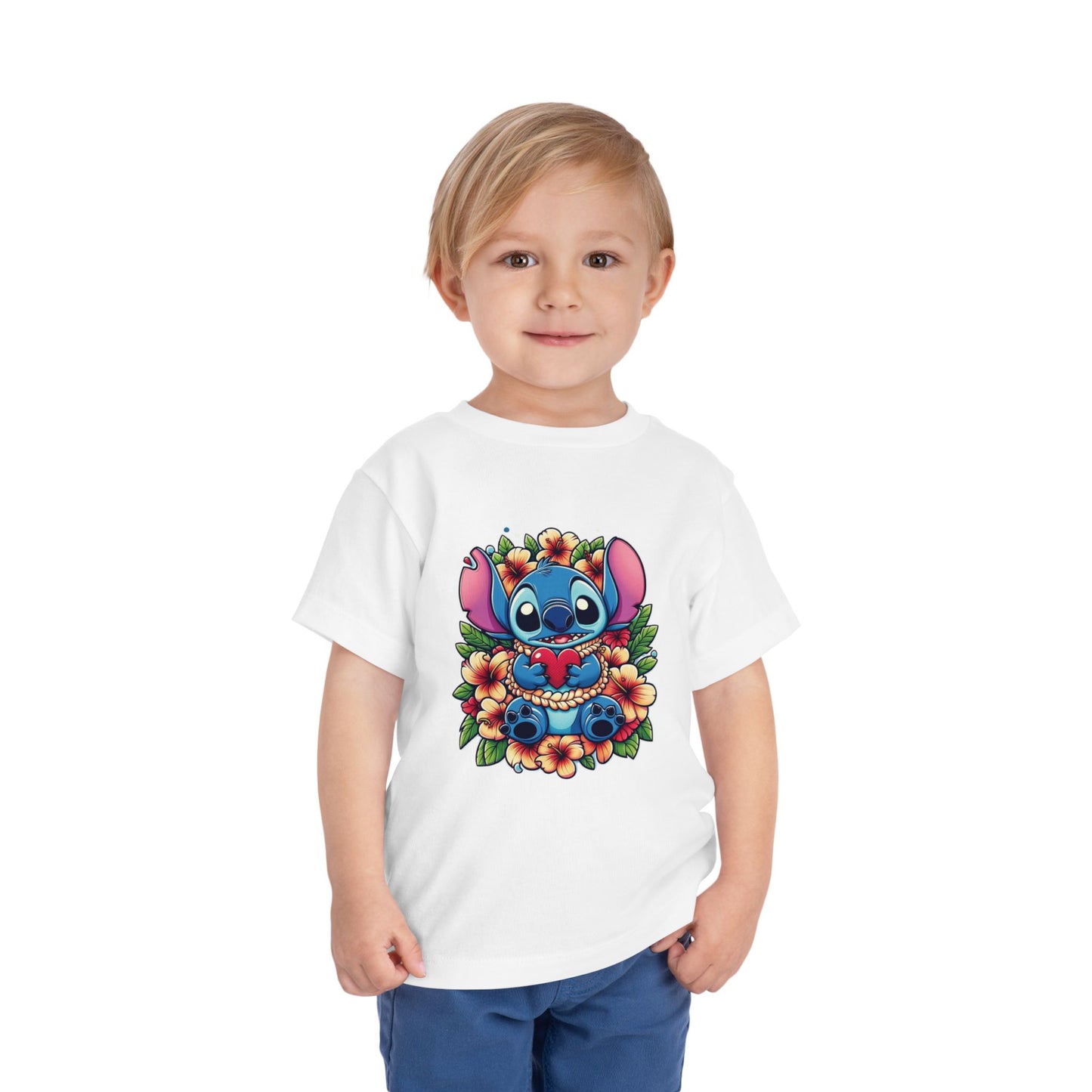 Toddler Tee, Lilo & Stitch Design, Stitch Lei Heart, Kids Shirt, Baby Tshirt, Children Clothing, Disney Gift, Ohana Love, Family Outfit