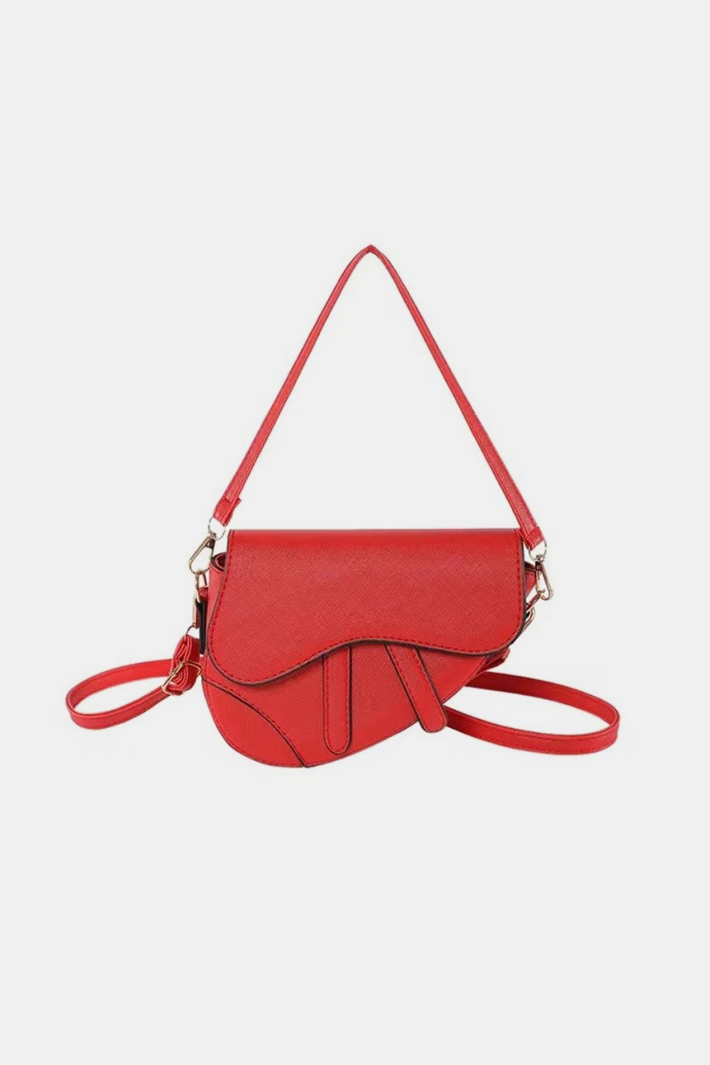 Zenana Zenana Crossbody Saddle Bag Ruby One Size