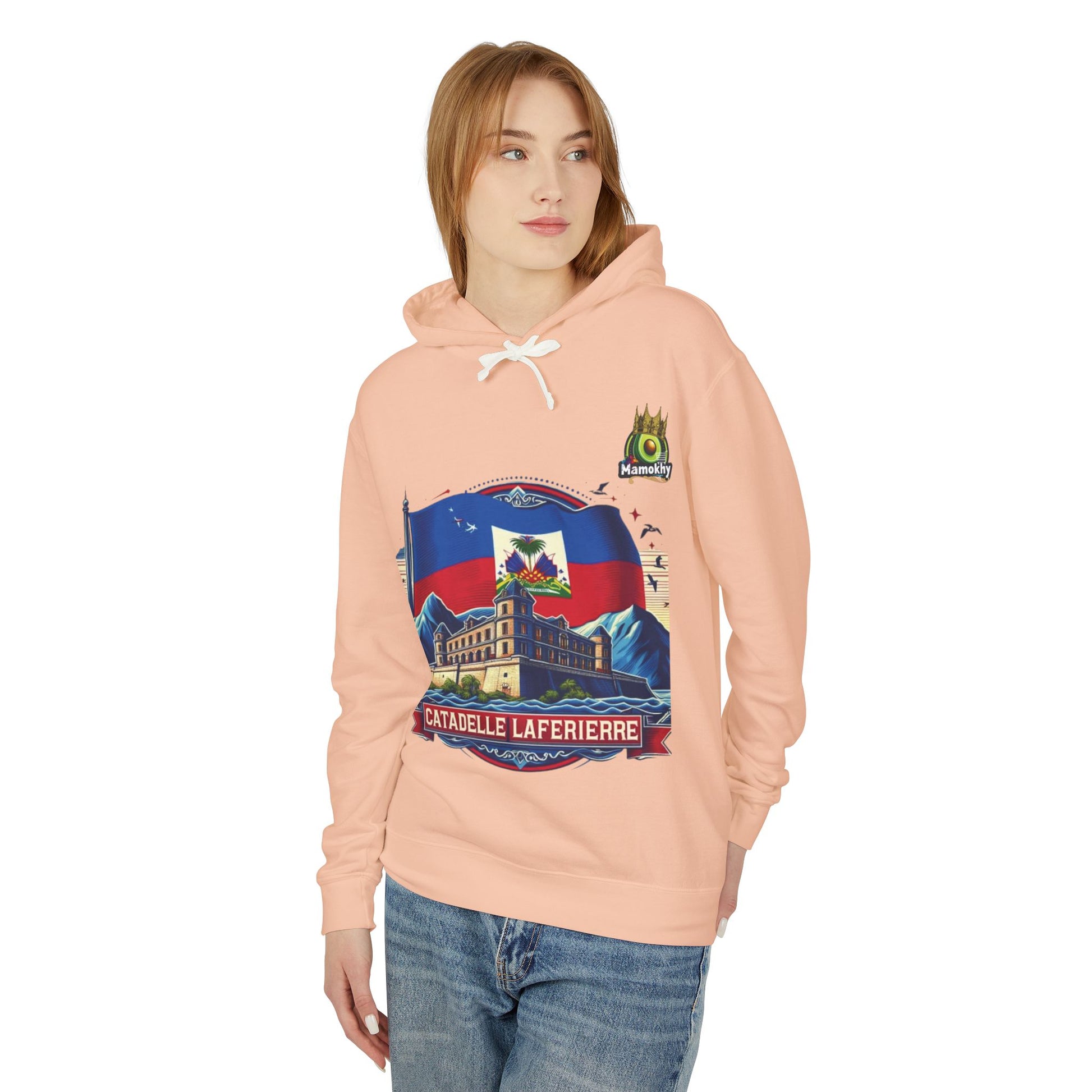 Citadelle Laferrière Haitian Pride Hoodie – Custom Hooded Sweatshirt with Flag Illustration