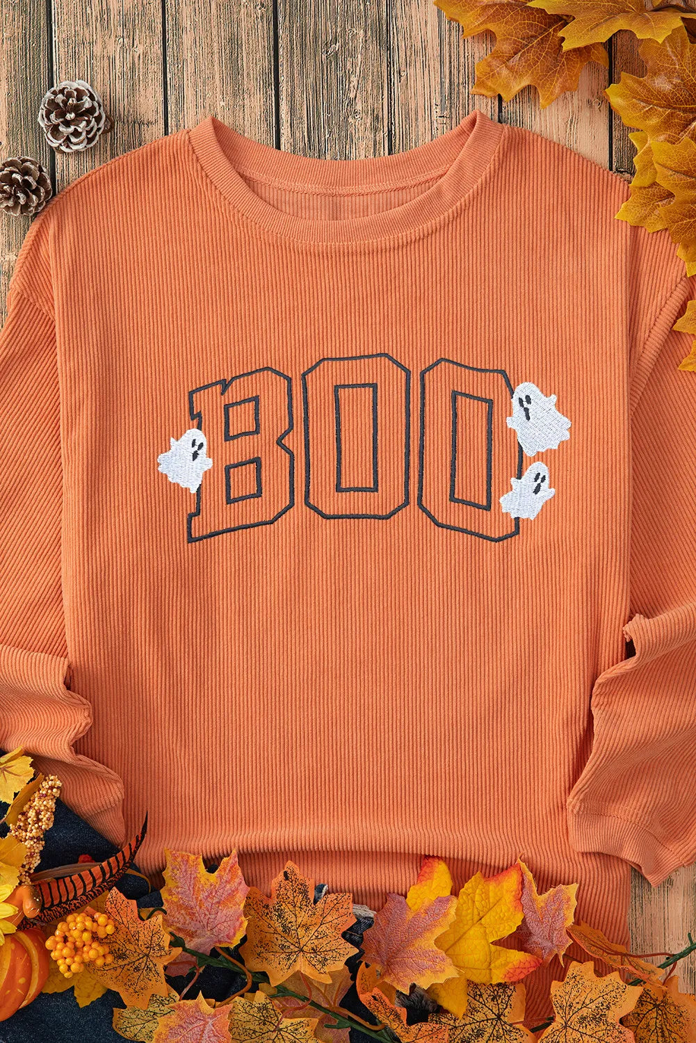 BOO Round Neck Long Sleeve Sweatshirt