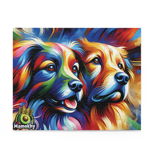 Puzzle Set - Paws & Puzzles: Dual Dog Delight - Custom 120, 252, 500-Piece Puzzles 10" × 8" (120 pcs)