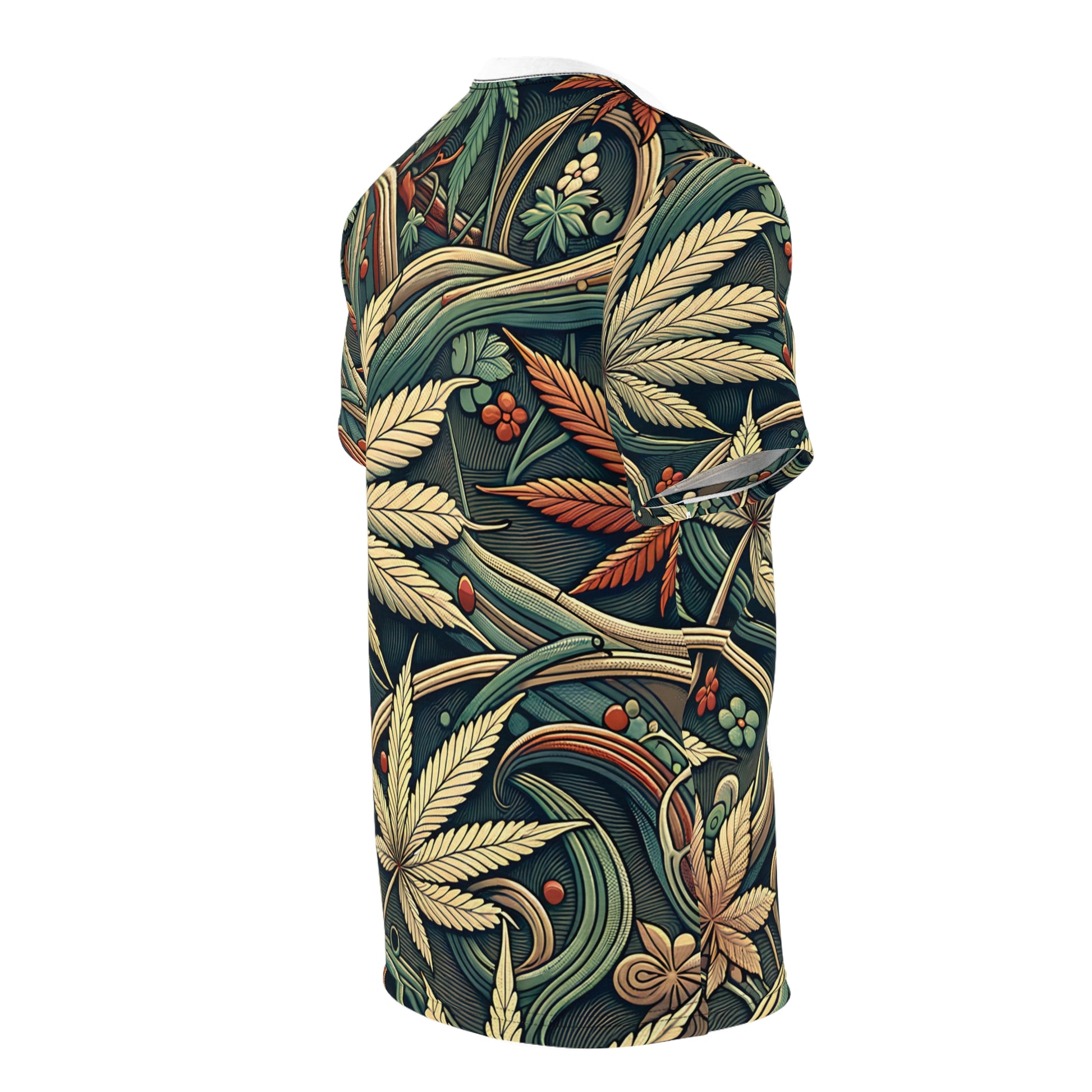 Weed Wallpaper - Unisex Cut & Sew Tee (AOP)