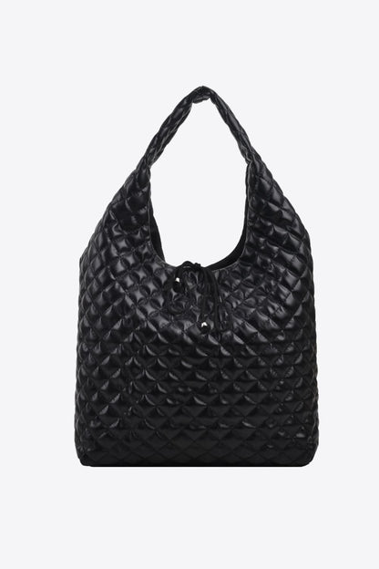 PU Leather Handbag Black One Size