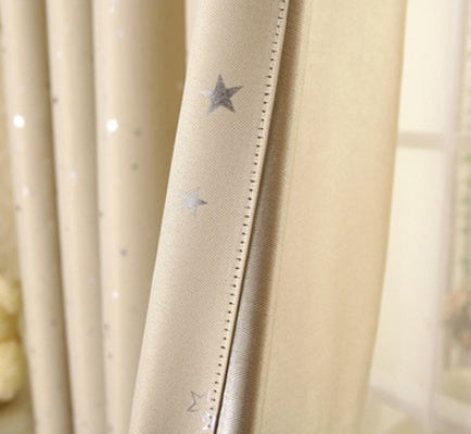 Star Print Perforated Finished Curtain – Elegant Acrylic Design