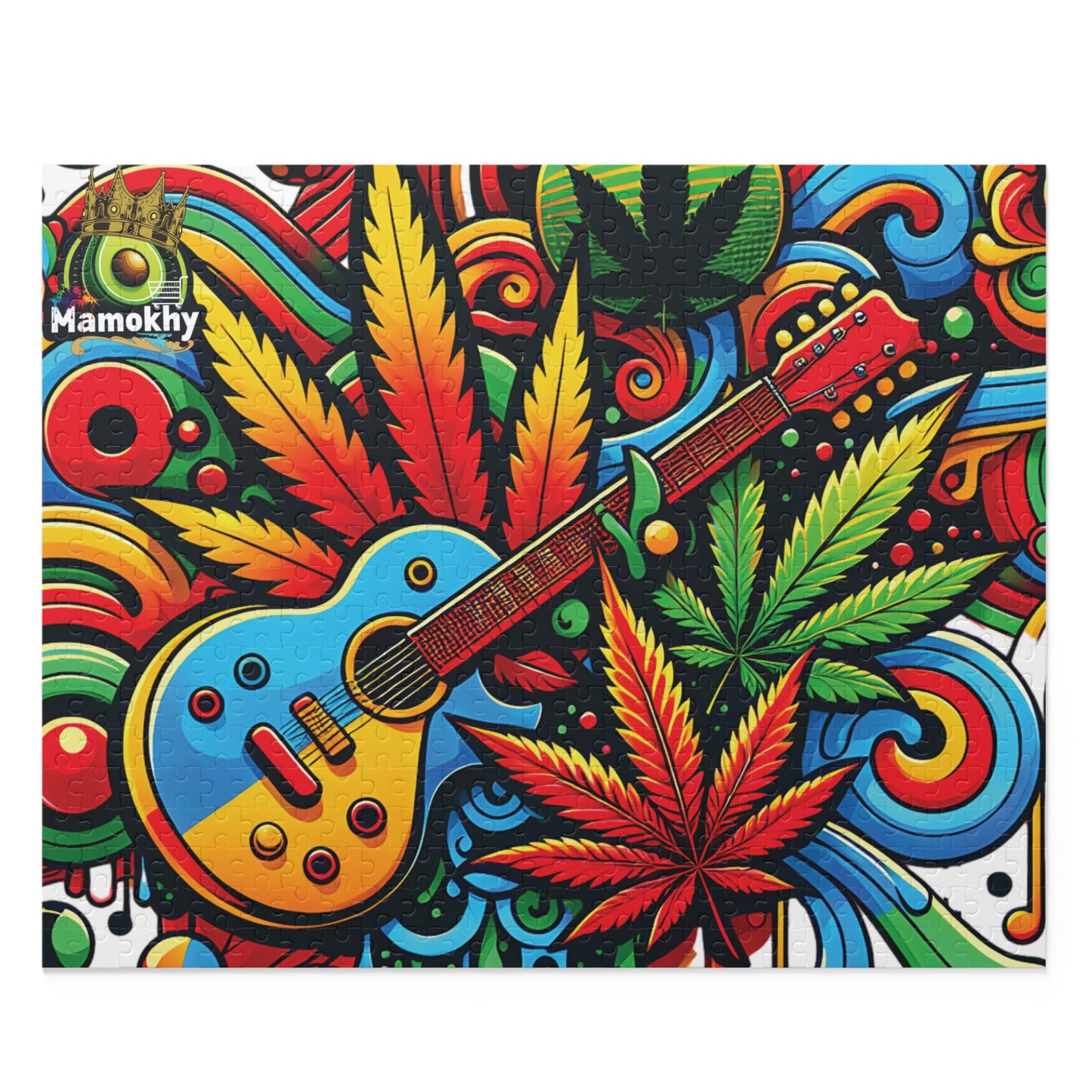 Musical Herb Vibes Puzzle – Custom 120, 252, 500-Piece Options in Gift-Ready Packaging 20" × 16" (500 pcs)