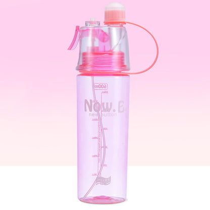 Portable Outdoor Sports Mist Spray Cup Pink