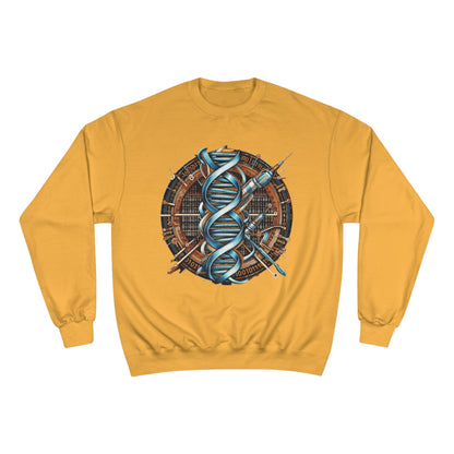 Champion Sweatshirt - Medical Data Flow Binary Stream Design Gold