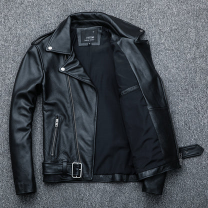 Pure Cowhide Biker's Leather Jacket