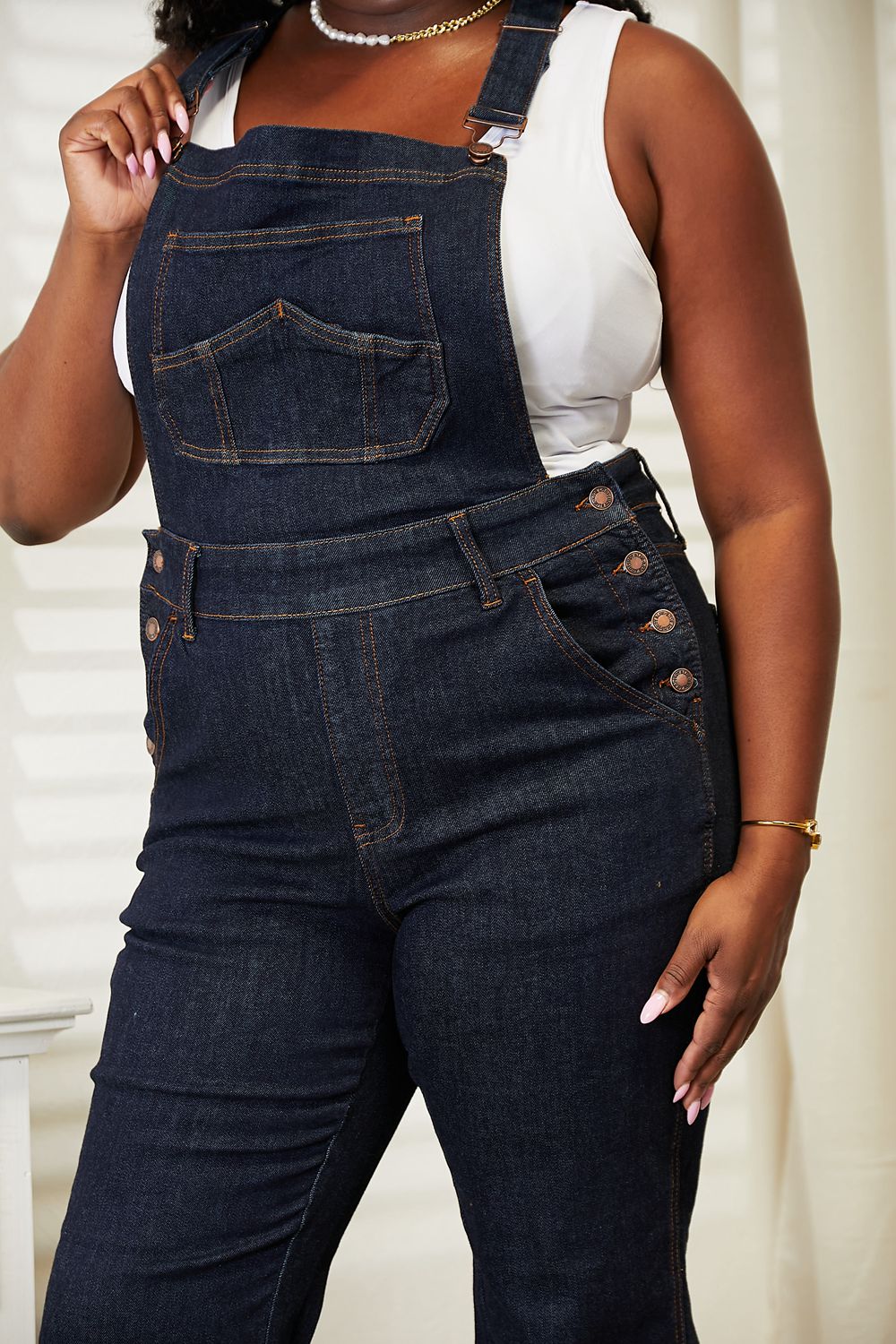 Judy Blue Full Size High Waist Stretch Denim Overalls with Pockets – Vintage Style & Modern Comfort