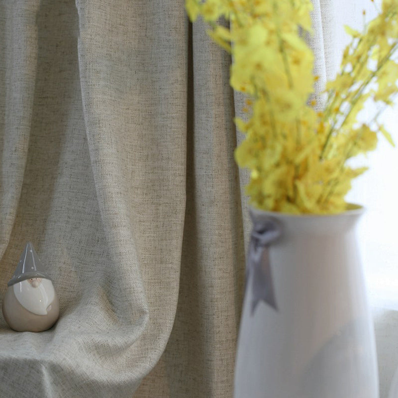 Plain Cotton and Linen Curtains Linen